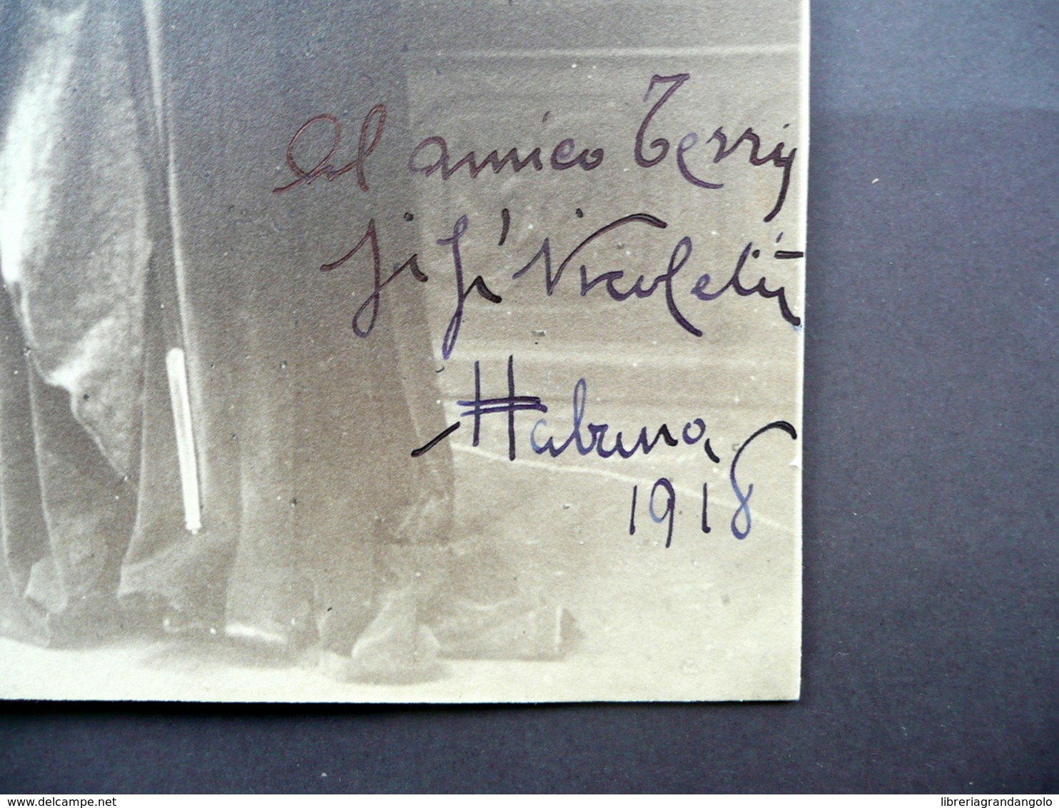 Autografo Luigi Nicoletti Korman Fotografia Havana 1918 Basso Lirica Musica - Altri & Non Classificati
