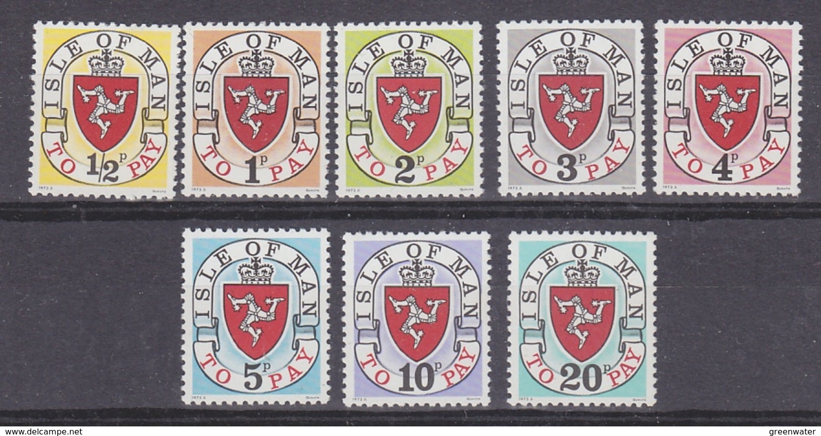 Isle Of Man 1973 Postage Due "1973A"  8v ** Mnh (41317A) - Man (Eiland)