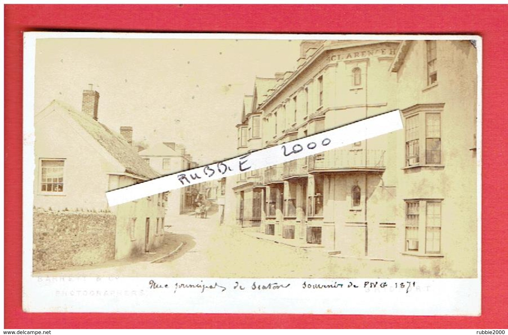 PHOTOGRAPHIE SEATON 1871 MAIN STREET PHOTOGRAPHE BARRET AND COMPAGNIE SOUTH STREET BRIDPORT  PHOTOGRAPHER - Lieux