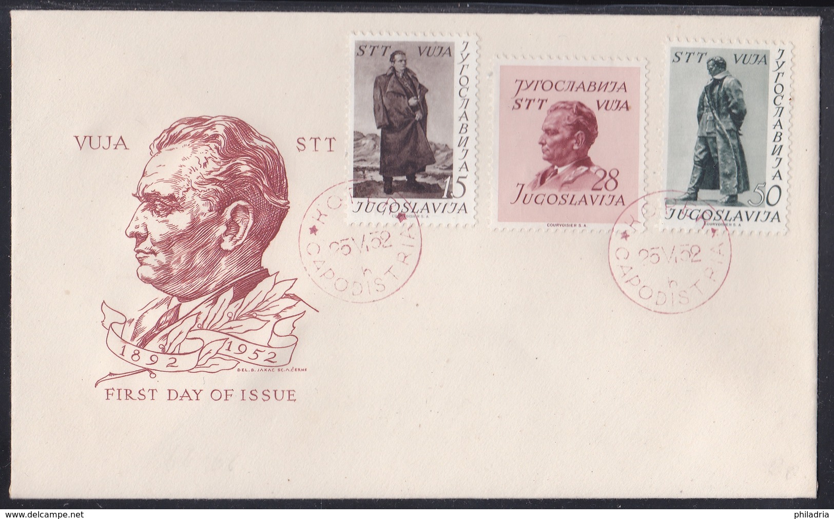 Triest B, 1952, Tito, FDC - Storia Postale