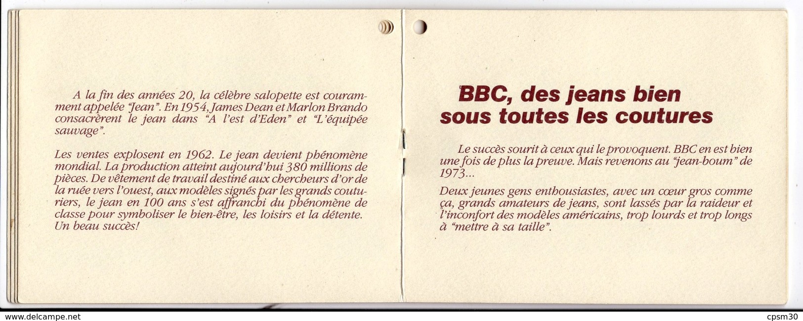 Catalogue Publicité - BBC JEAN  De Nîmes - 16 Pages - Mode