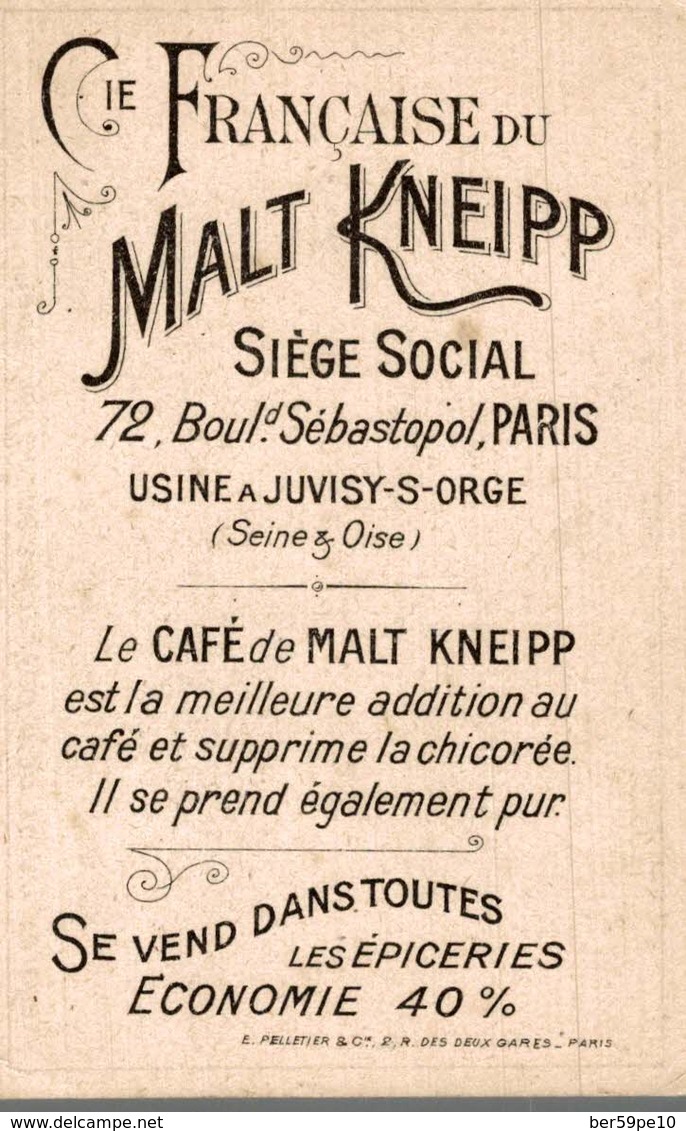 CHROMO Cie FRANCAISE MALT KNEIPP  REGARDE JULOT DEUX PAS RAPPES SUR LE PARAPET - Autres & Non Classés