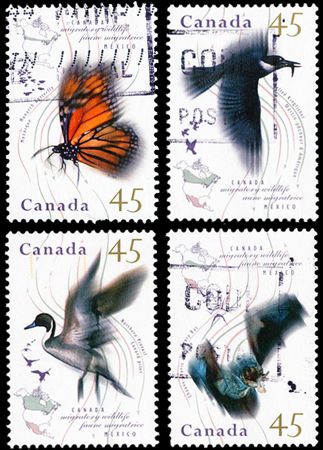 Canada (Scott No.1563-66 - Faune Migratrice / Migratory Wildlife) [o] - Oblitérés