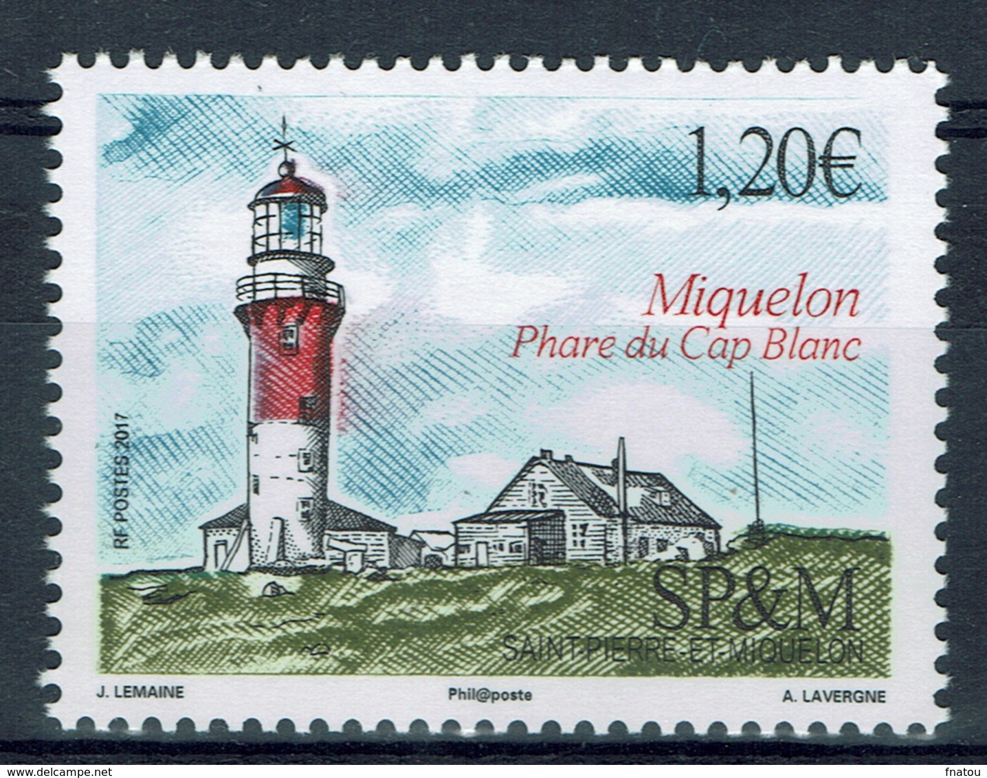 Saint Pierre And Miquelon, Cap Blanc Light, Miquelon, 2017, MNH VF - Nuovi