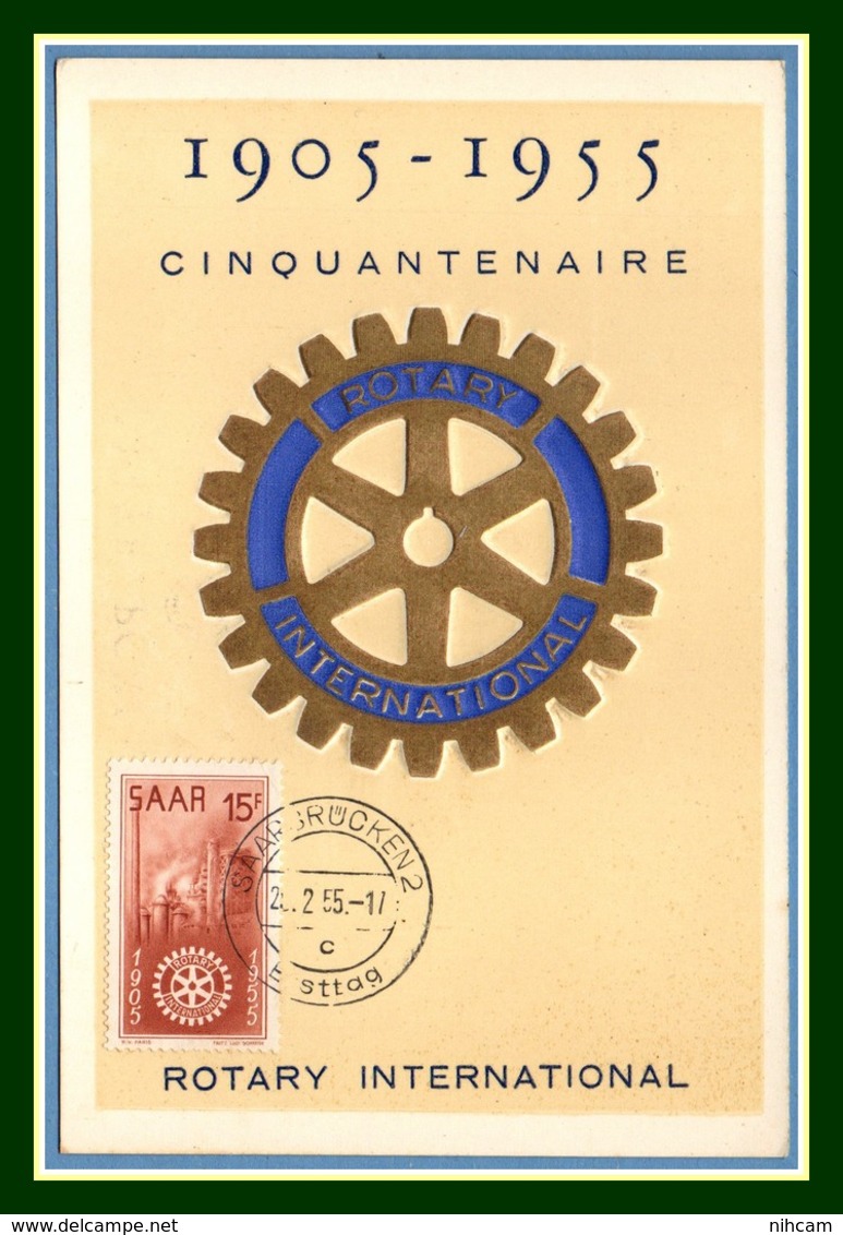 SAAR Carte Maximum Rotary 1955 TB - Tarjetas – Máxima