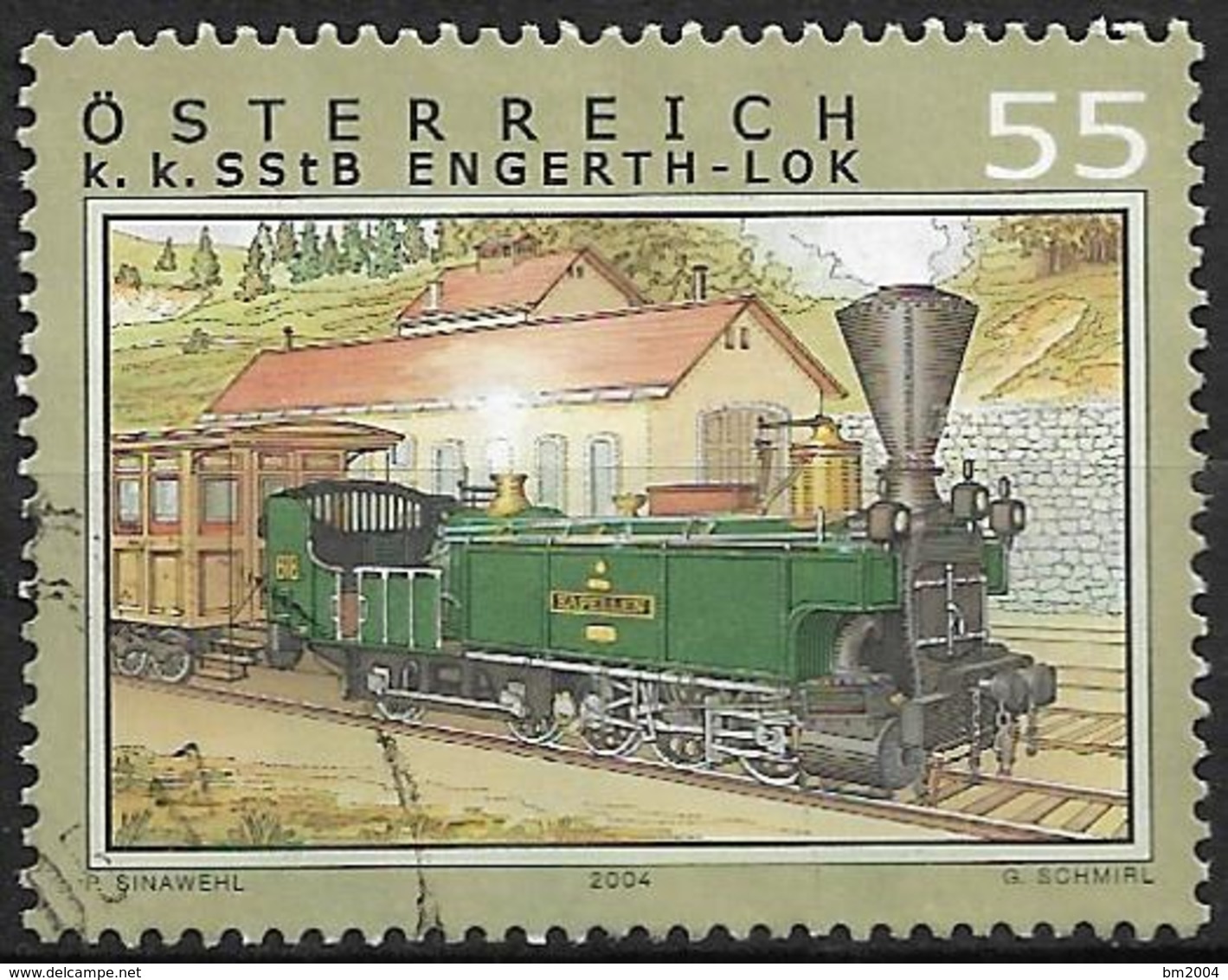 2004  Austria  Österreich  Mi. 2487 Used  Eisenbahn,: Engerth-.Lokomotive - Oblitérés