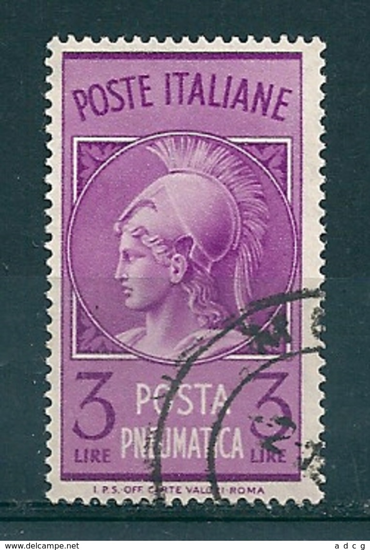 1947 POSTA PNEUMATICA MINERVA 3 Lire  USATO - Posta Espressa/pneumatica