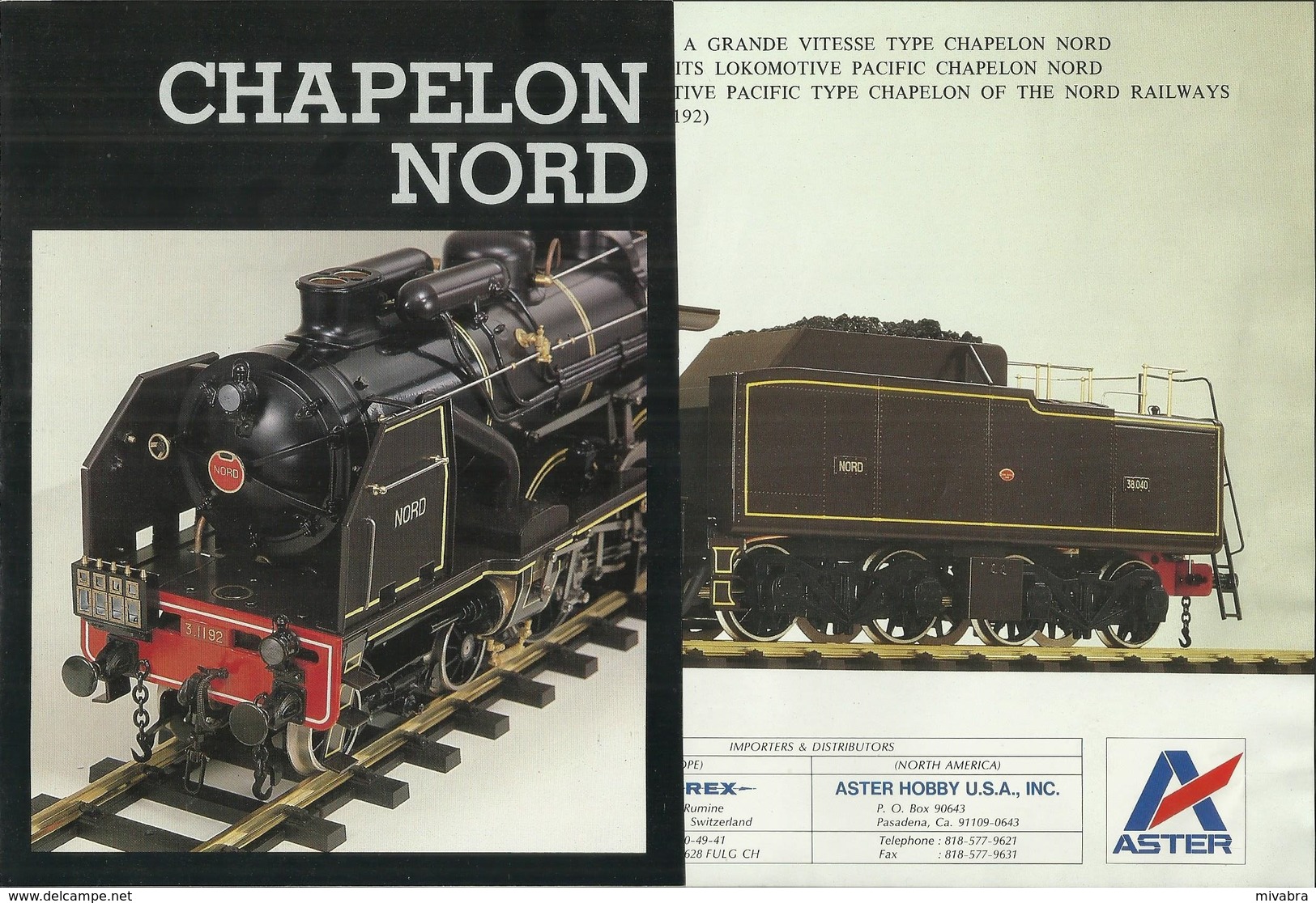 ASTER - CHAPELON NORD LOCOMOTIVE PACIFIC A GRANDE VITESSE ( LOCOMOTIVES CHEMIN DE FER EISENBAHNEN RAILWAYS ) - Other & Unclassified