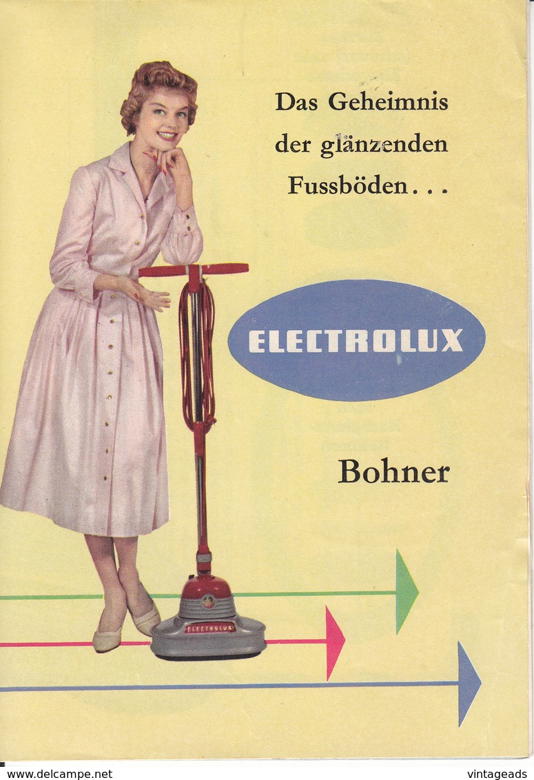 AD046 - Original Werbung Reklame Prospekt Electrolux Bohner 1958 - Publicidad