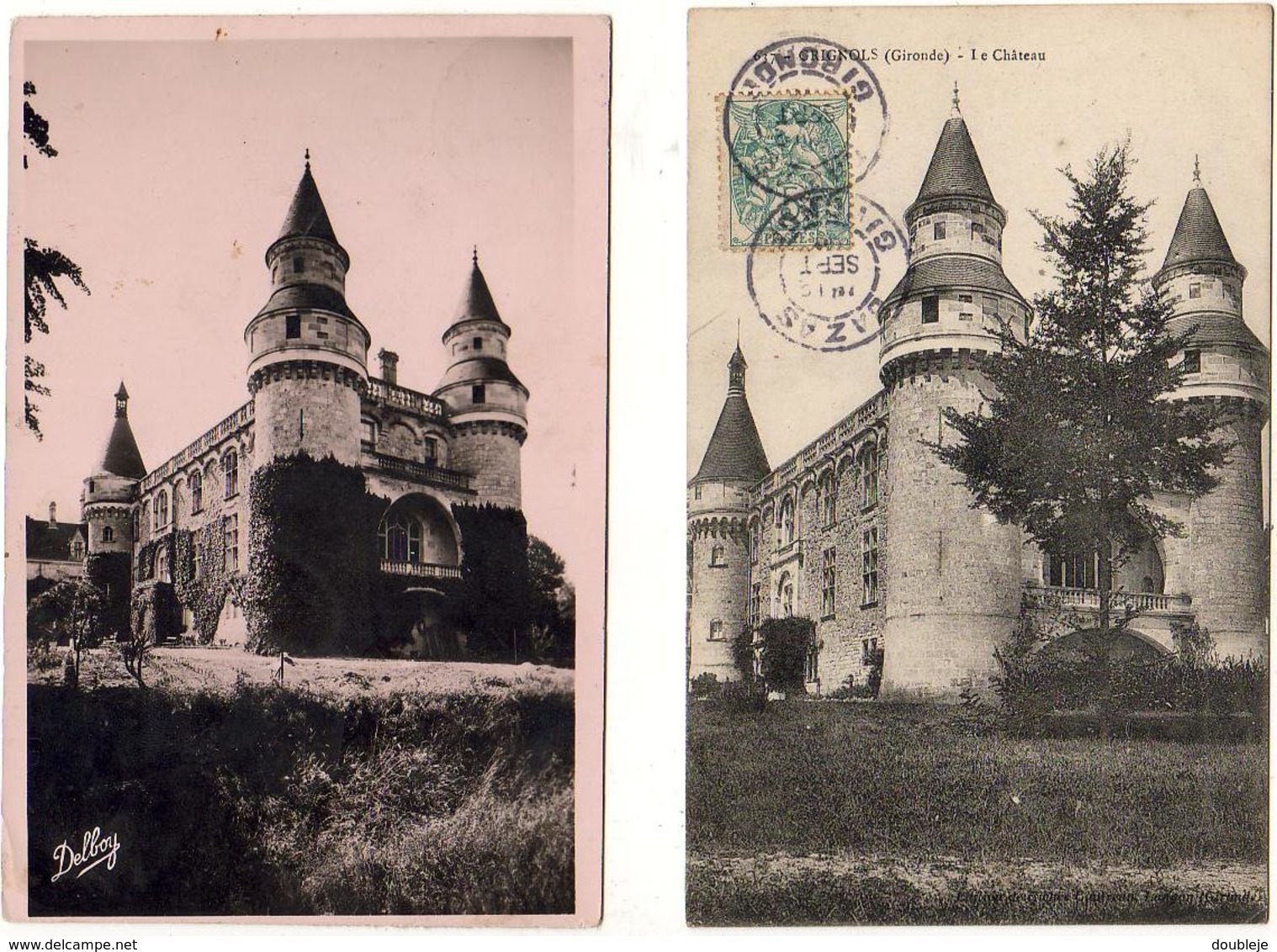 D33  GRIGNOLS LOT DE 10 CPA ET CPSM DU CHÂTEAU - Autres & Non Classés