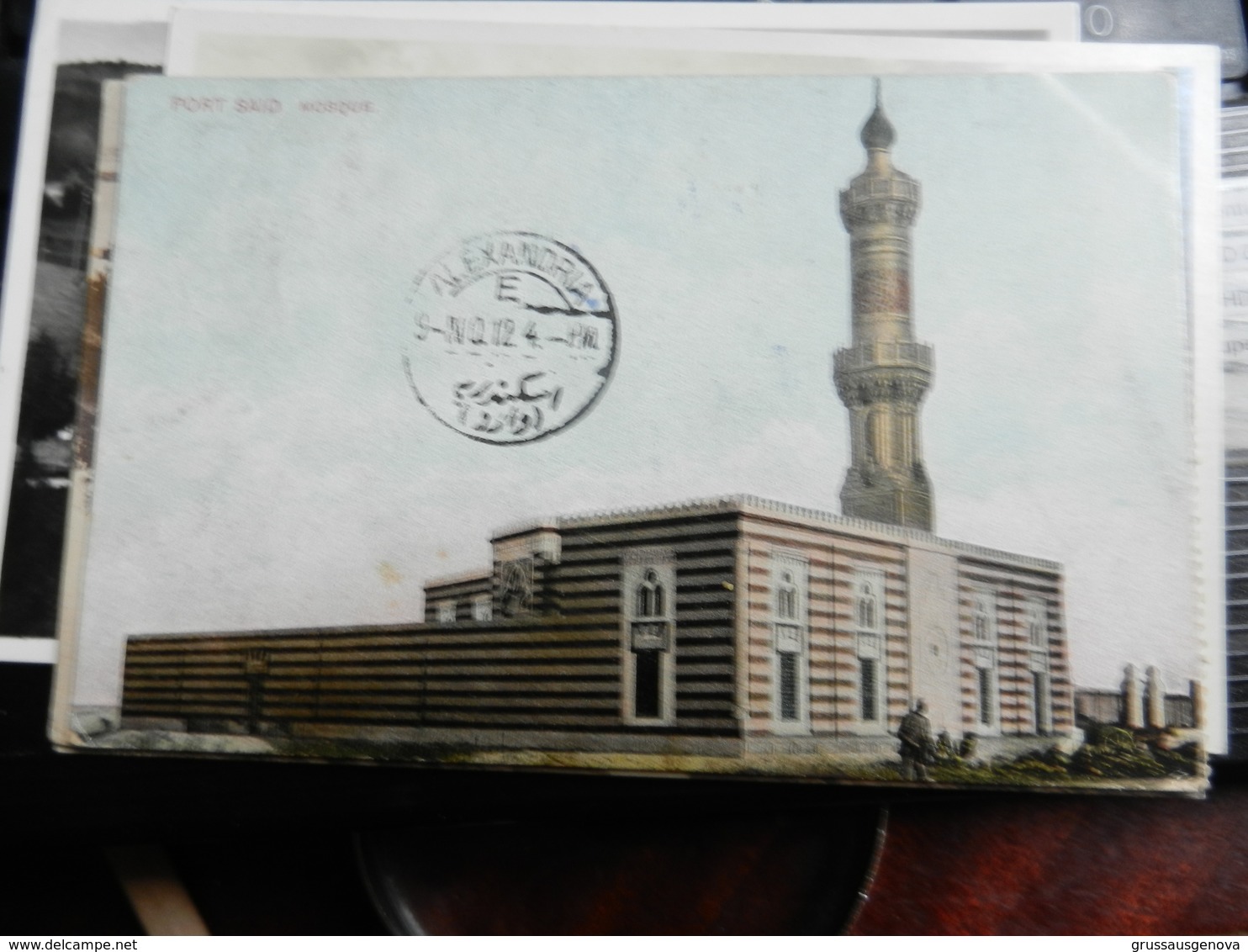 19808) PORT SAID MOSQUE VIAGGIATA 1912 BOLLO ASPORTATO - Port Said