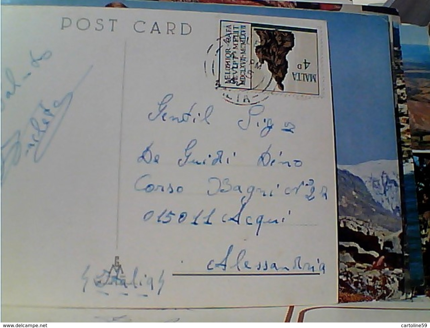 MALTA BLUE GROTTO STAMP TIMBRE SELO 4 D MELCHIOR CAFA  1967 GX5734 - Malta