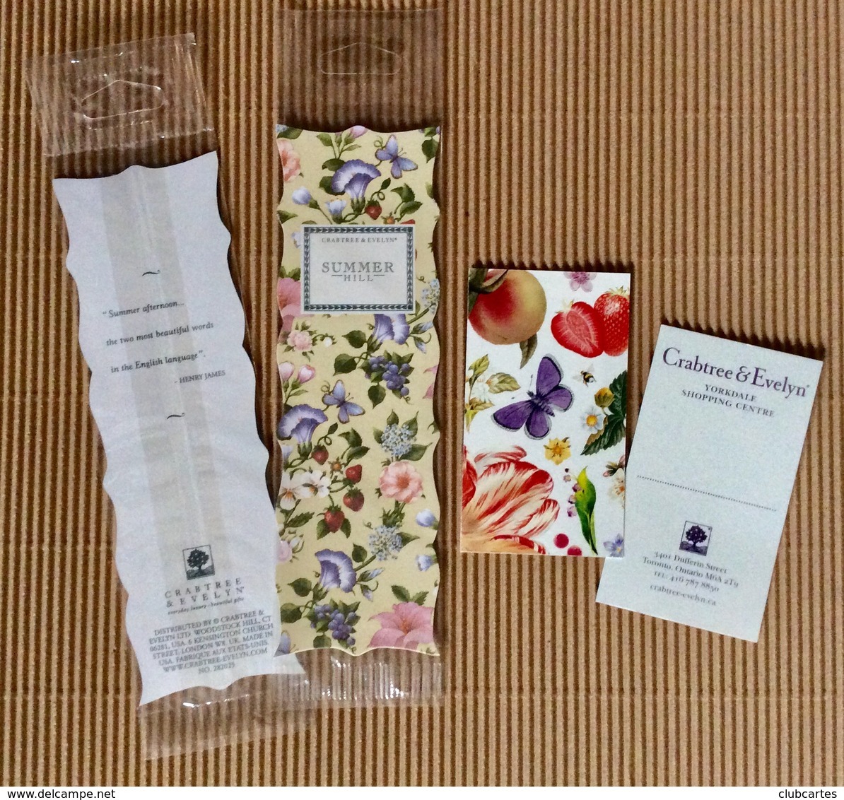 CC Carte 'CRABTREE & EVELYN’ ASSORTIMENT Perfume Card - Modernes (à Partir De 1961)