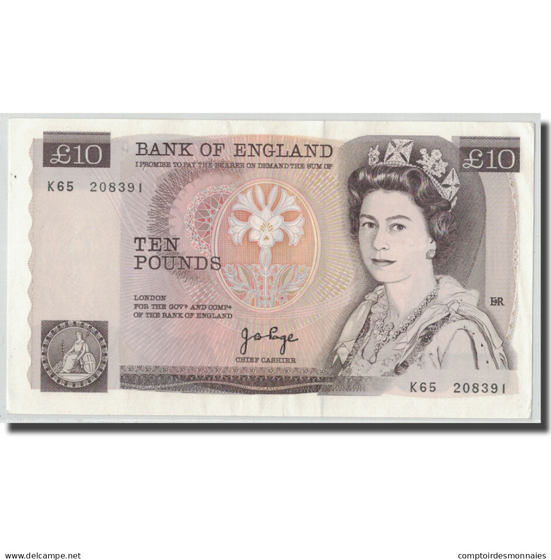 Billet, Grande-Bretagne, 10 Pounds, Undated (1975-92), KM:379a, SUP - 10 Pounds