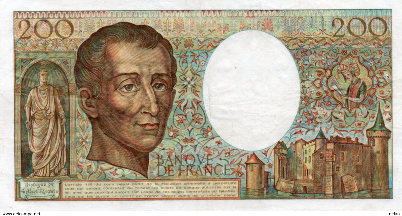 FRANCIA 200 FRANCS 1983  P-155  XF - 200 F 1981-1994 ''Montesquieu''