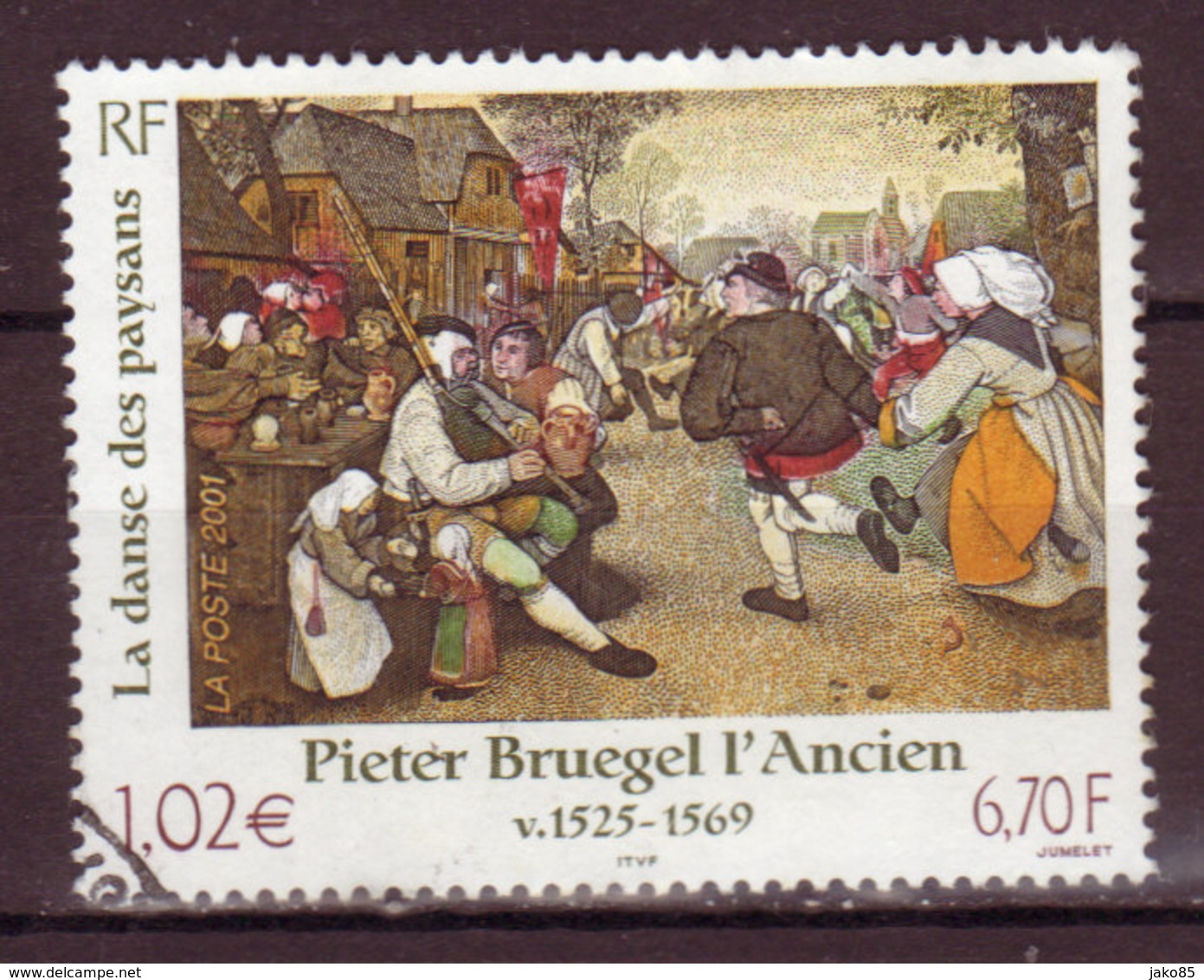 FRANCE - 2001 - YT N° 3369 - Oblitéré - Série Artistique - Used Stamps