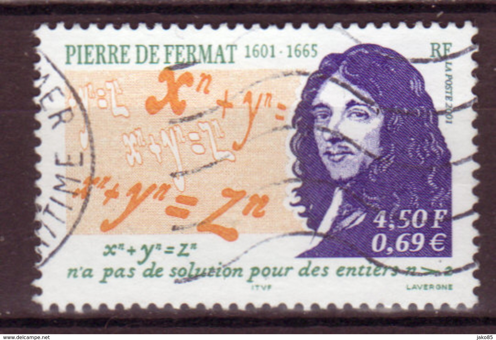 FRANCE - 2001 - YT N° 3420 - Oblitéré - Pierre De Fermat - Gebraucht