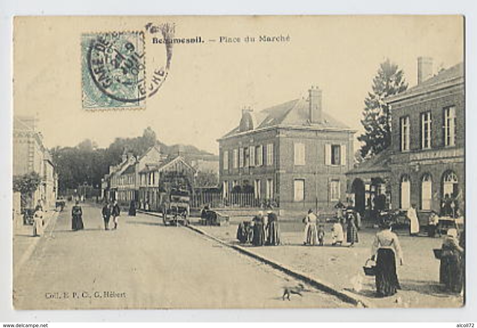 BEAUMESNIL : Place Du Marché  - Coll E.P. Cl. G. Hébert - Beaumesnil