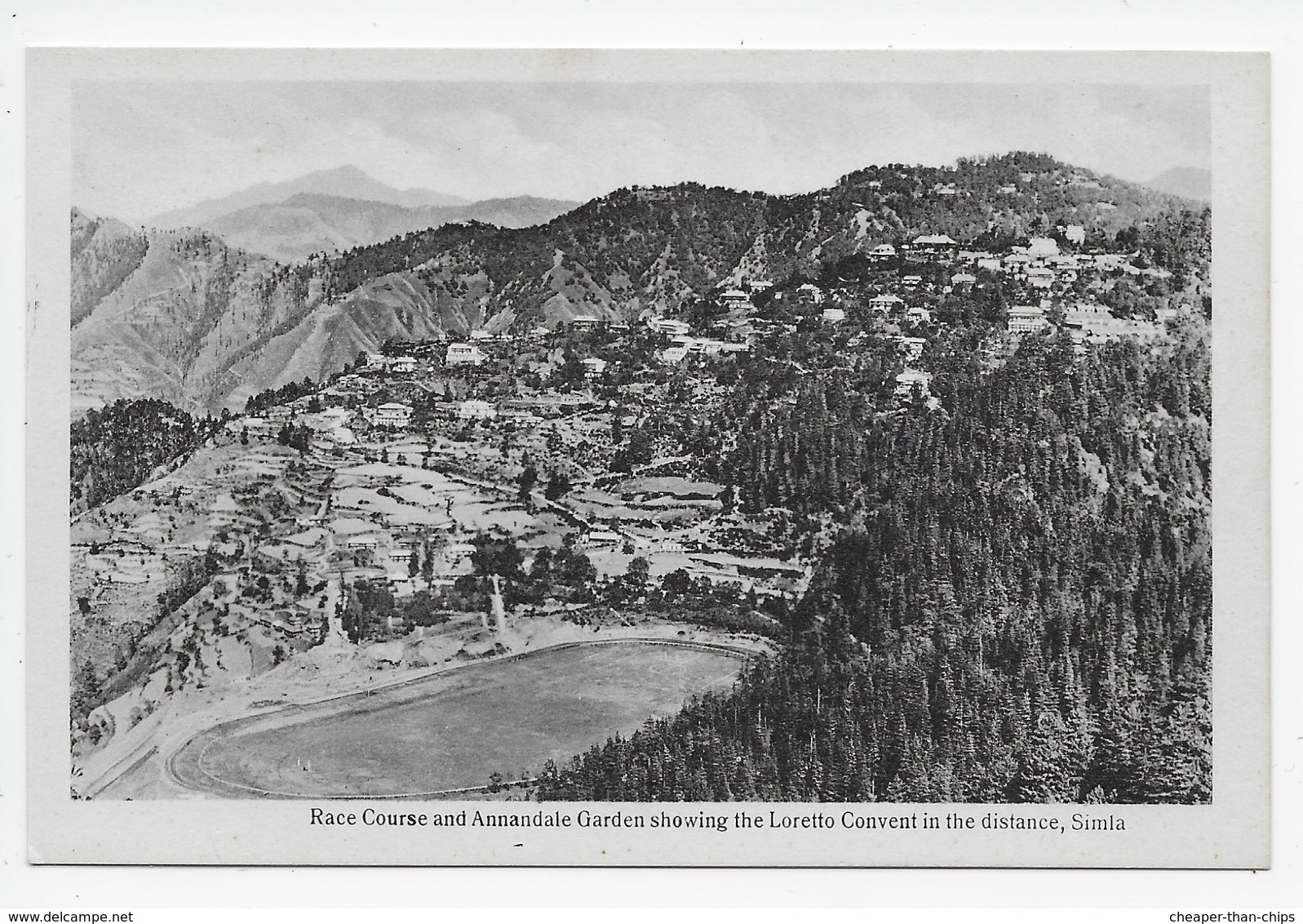 Race Course And Annandale Garden Showing The Loretto Convent In The Distance, Simla - India