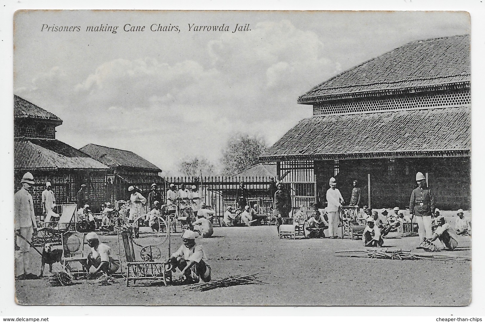 Prisoners Making Cane Chairs, Yarrowda Jail - India