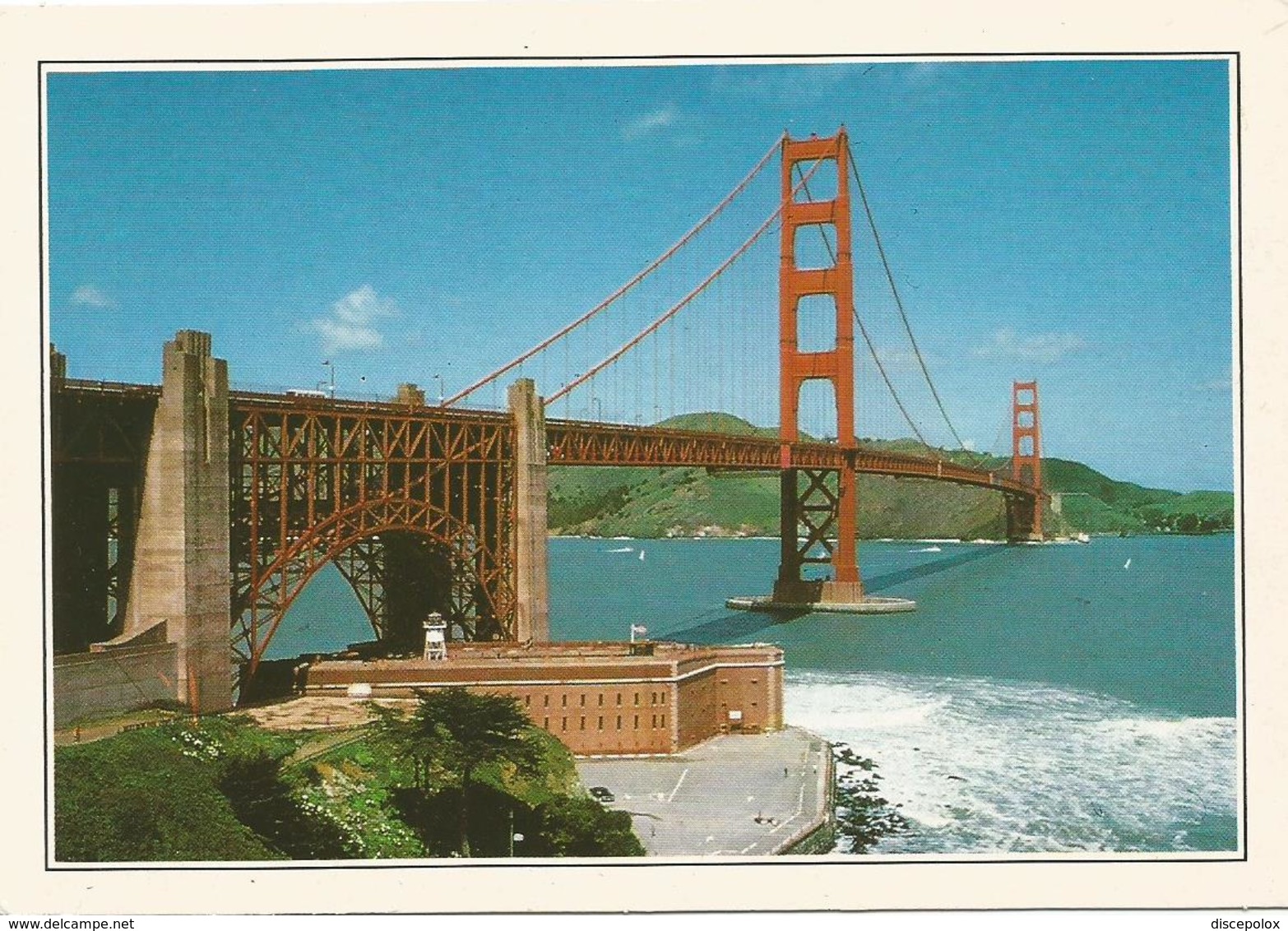 V2896 Usa - San Francisco - Il Golden Gate - Cartolina Con Legenda Descrittiva / Non Viaggiata - America