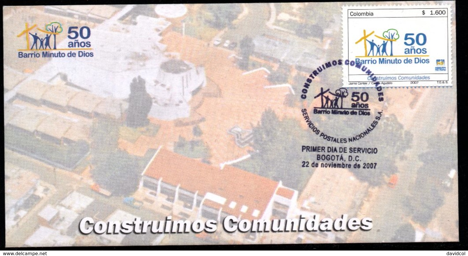 COLOMBIA- KOLUMBIEN- 2007 FDC/SPD. BARRIO MINUTO DE DIOS-BOGOTA - Colombie