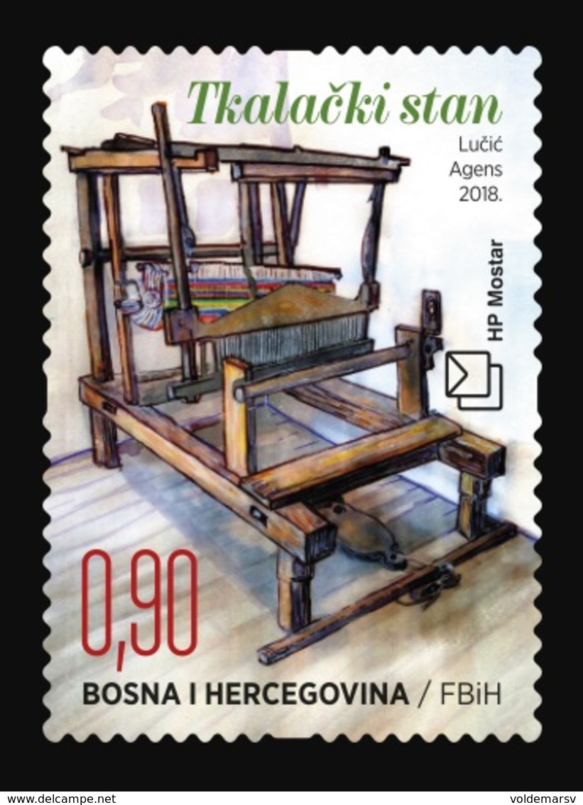 Bosnia And Herzegovina (Croatian) 2018 Mih. 492 Ethnological Treasures. The Loom (self-adhesive) MNH ** - Bosnia Herzegovina