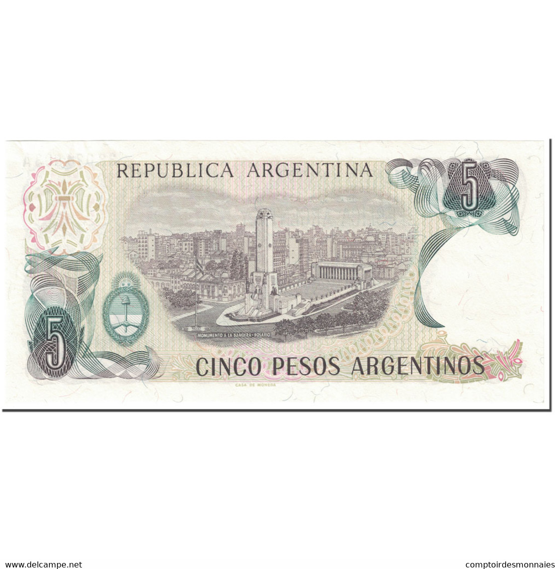 Billet, Argentine, 5 Pesos Argentinos, 1984, Undated (1984), KM:312a, SUP+ - Argentine