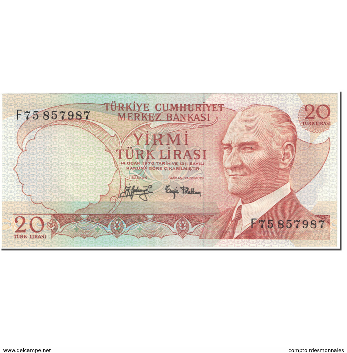 Billet, Turquie, 20 Lira, 1979-87, Undated(1979-87), KM:187a, SUP - Turquie