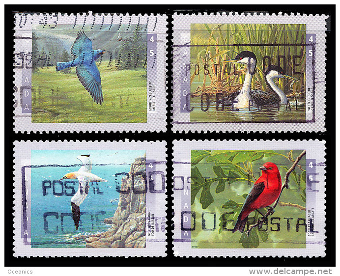 Canada (Scott No.1631-34 - Série Sur Les Oiseaux Canadiens/ Canadian Birds On Stamps) (o) Série / Set - Oblitérés