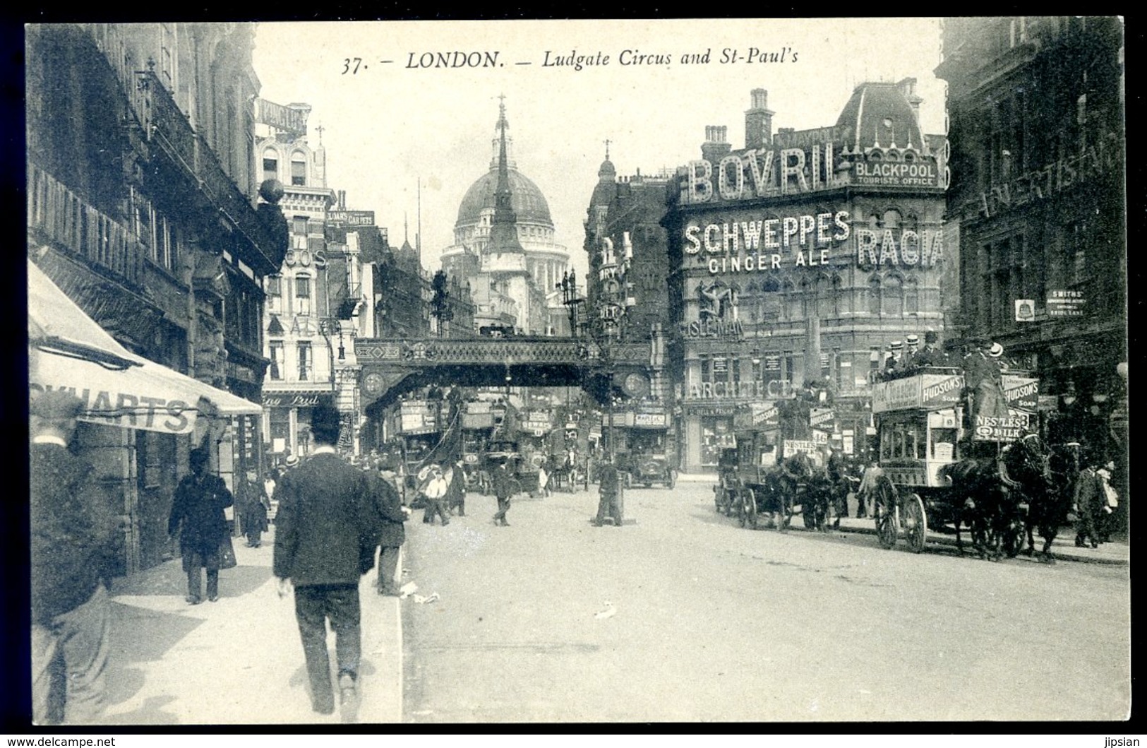 Cpa Angleterre London Londres Ludgate Circus And St Paul's   YN09 - St. Paul's Cathedral