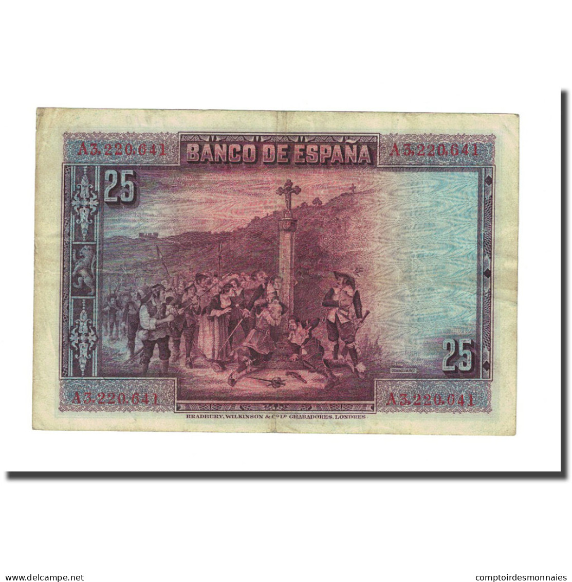 Billet, Espagne, 25 Pesetas, 1928, 1937-10-15, KM:71a, SUP - 1-2-5-25 Pesetas