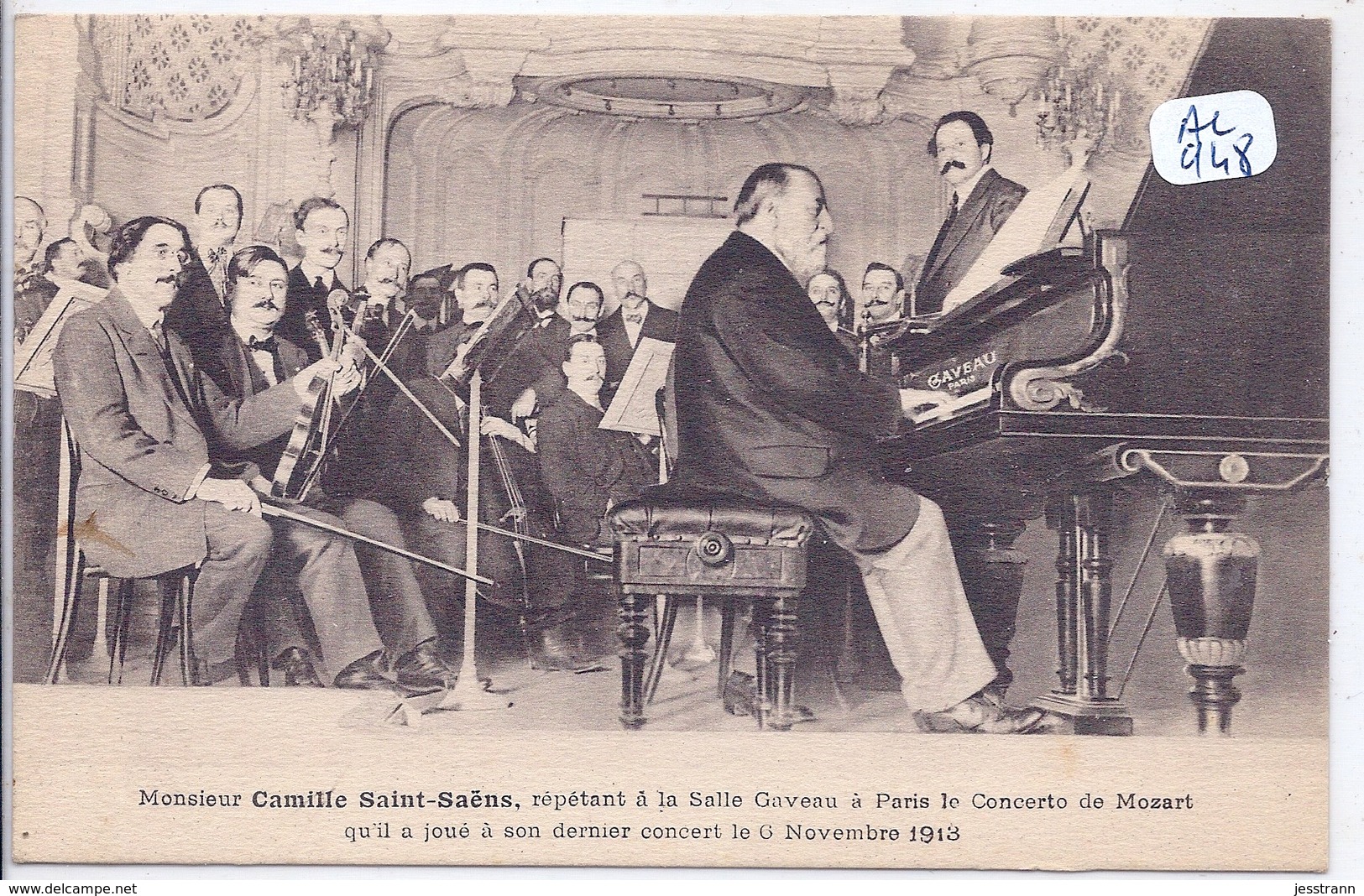 MUSIQUE- M CAMILLE SAINT-SAENS REPETANT A LA SALLE GAVEAU A PARIS - Musique Et Musiciens