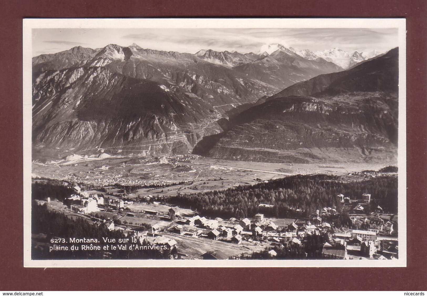 Valais / Wallis - MONTANA - Vue Sur La Plaine Du Rhône Et Le Val D'Anniviers - Anniviers