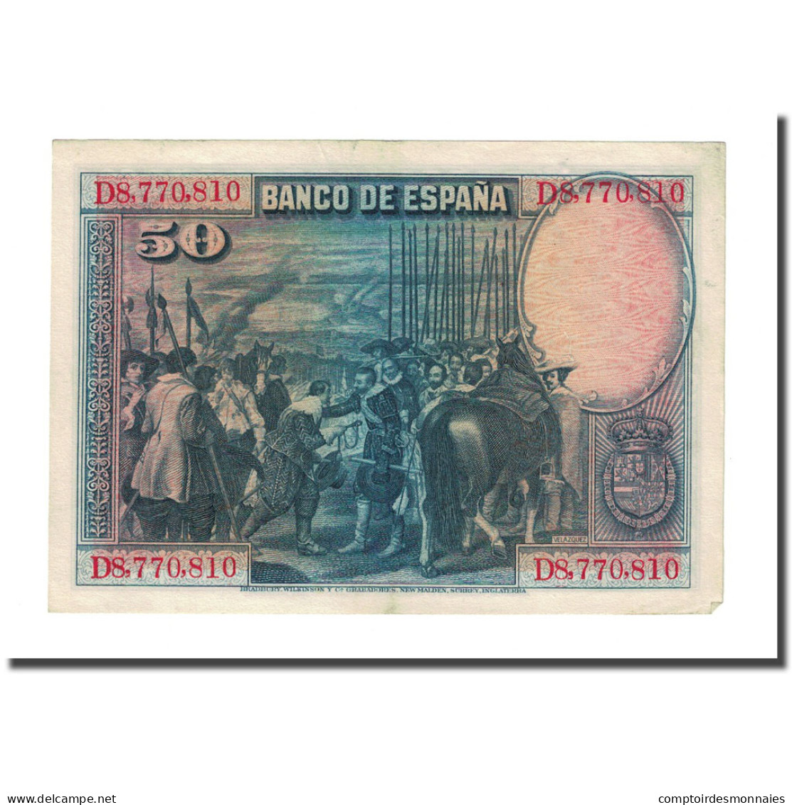 Billet, Espagne, 50 Pesetas, 1928, 1928-08-15, KM:75b, SUP - 50 Pesetas