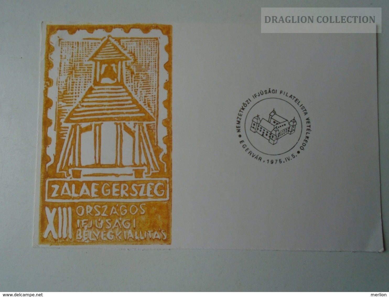 D161765  Commemorative - Hungary - - Zalaegerszeg Stamp Exhibition 1975 -Handstamp Eger Egervár - Foglietto Ricordo