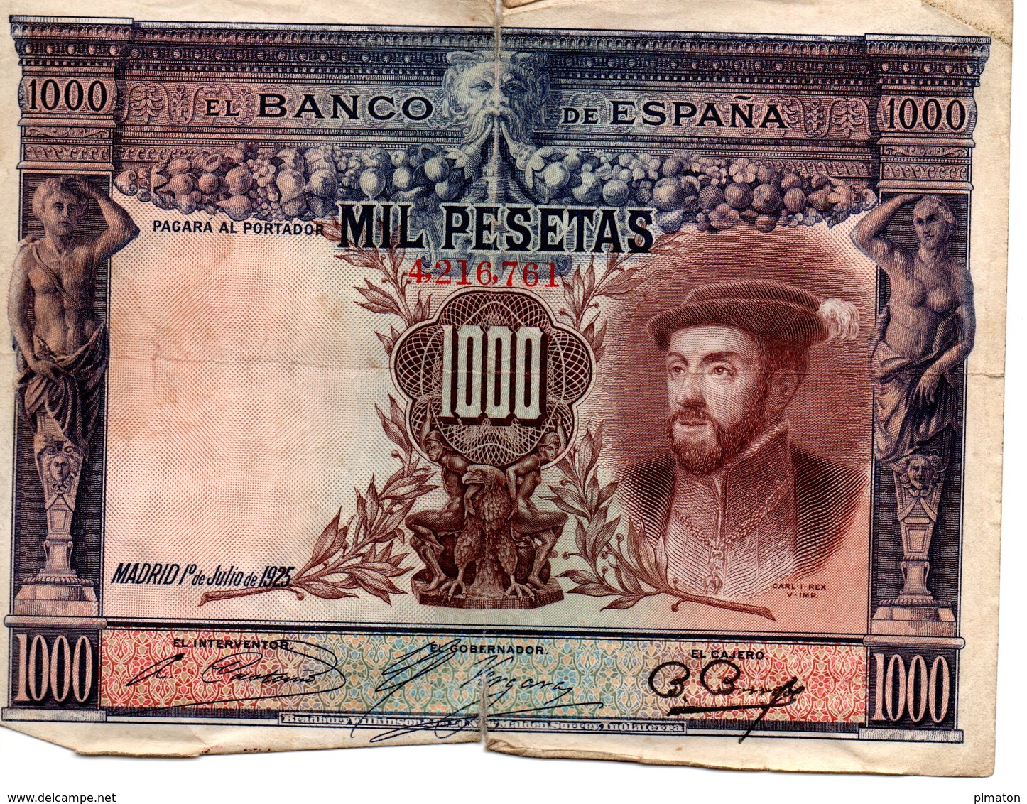 Espagne  Billets De  1000 Pesetas (  1925 ) - 1000 Pesetas