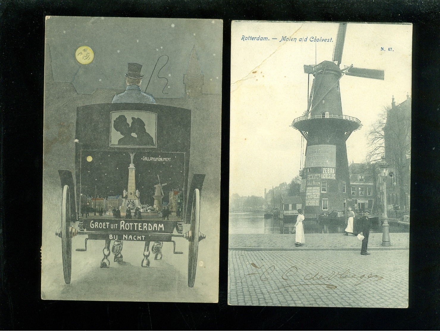 Mooi lot van 40 postkaarten van Nederland  Zuid - Holland  Rotterdam  - 40 scans