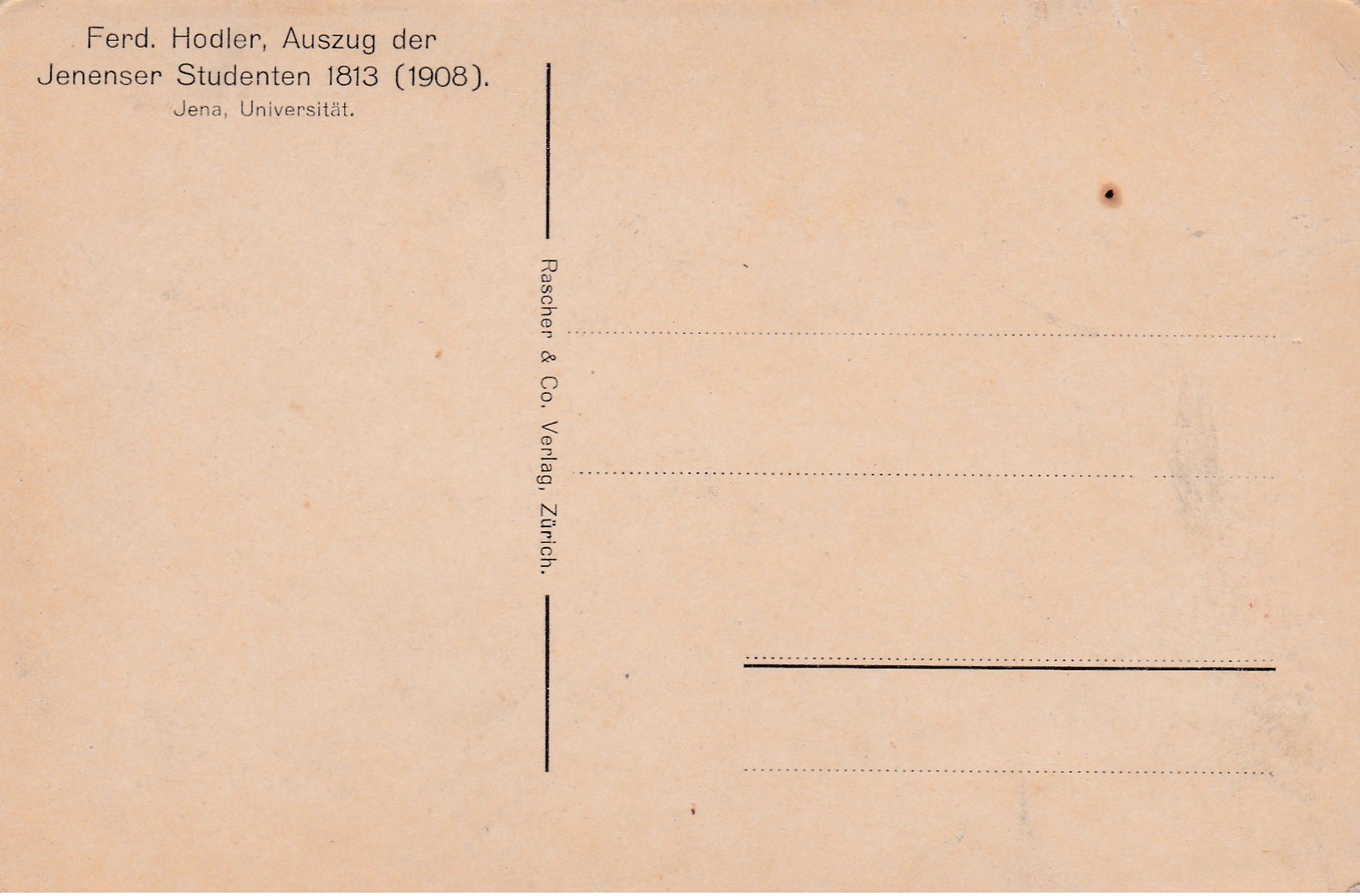 Old Post Card Of Ferd.Hodler,Auszug Der Jenenser Studenten 1813.. Switzerland,R66. - Studen