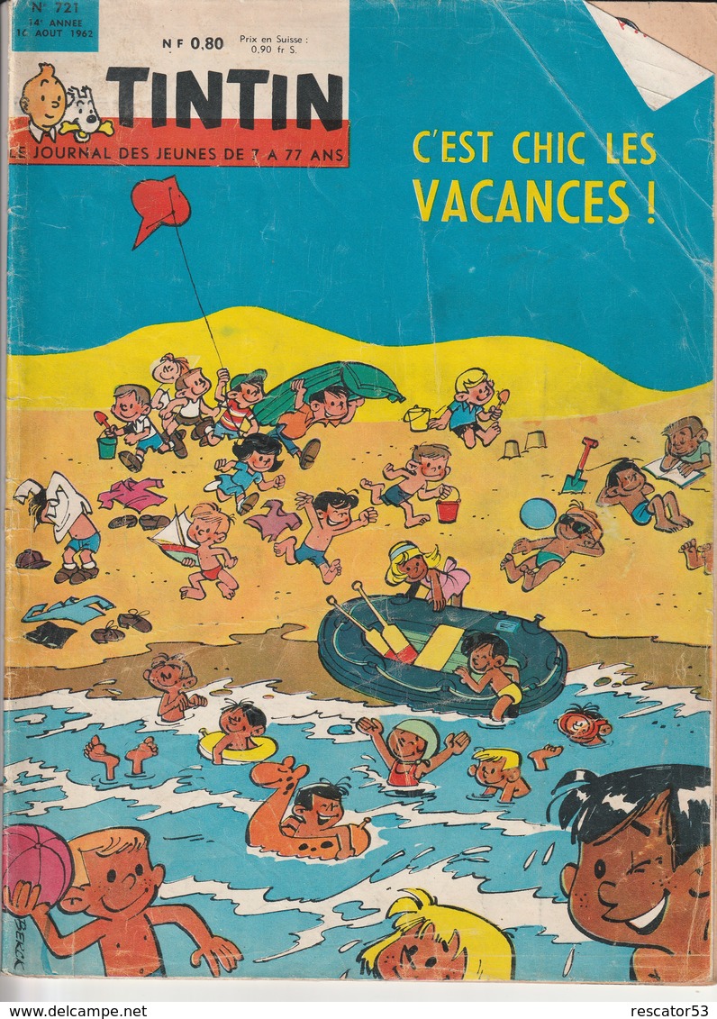 Rare Journal De Tintin N° 721 - Tintin