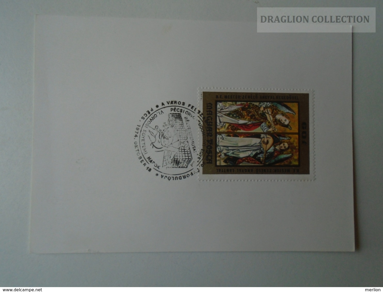 D161785   Commemorative - Hungary - PÉCS Orvosi Egyetemi Napok  1974  Bélyegbemutató Meghívó - Commemorative Sheets