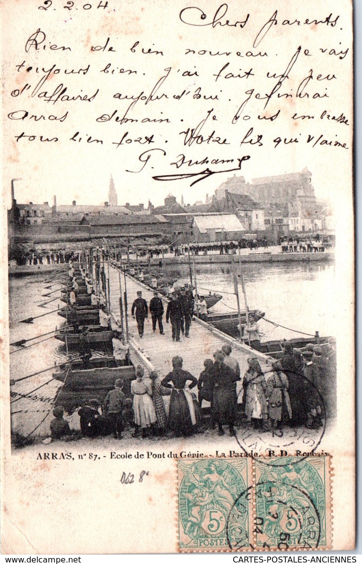 62 ARRAS - école Du Génie, Parade Sur Un Pont Mobile - Arras