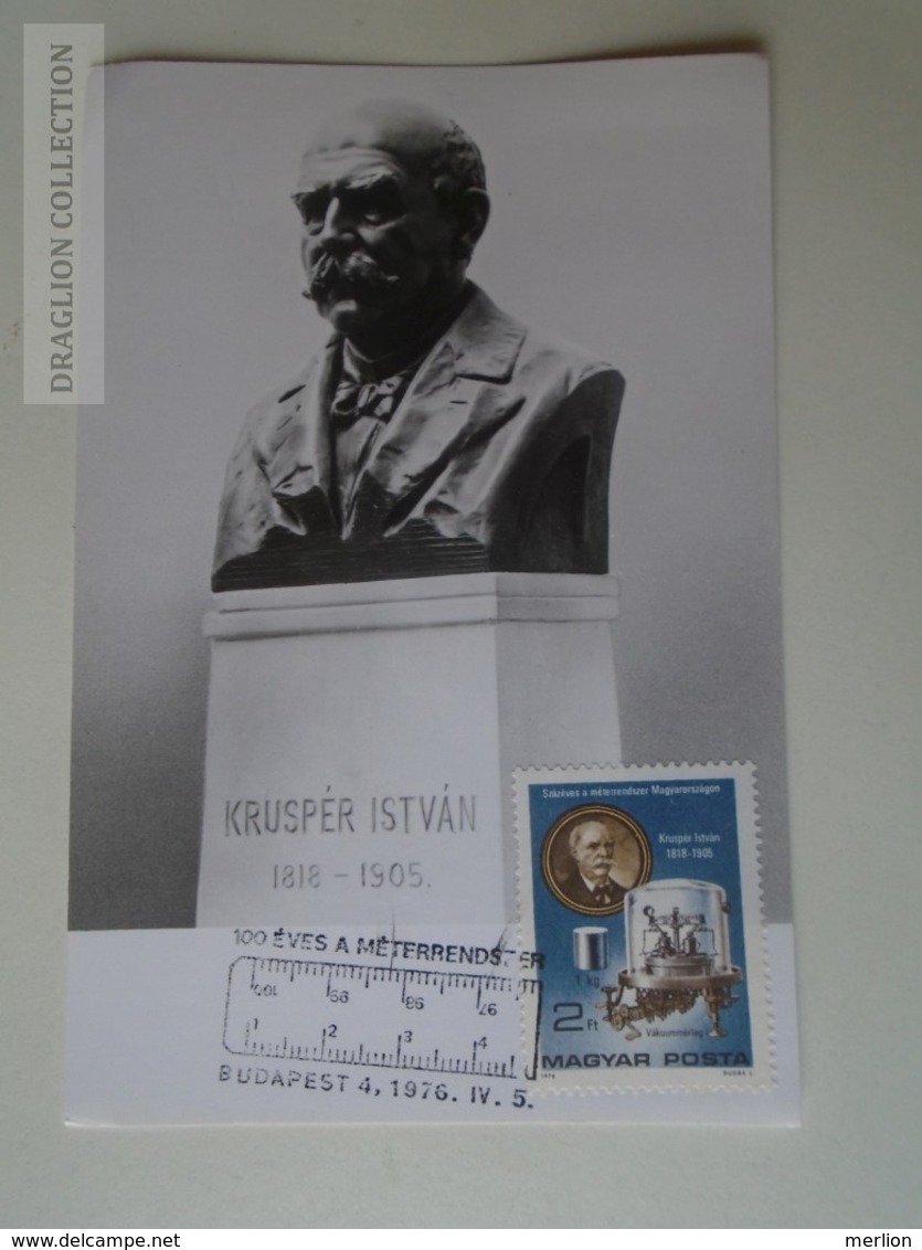 D161793   Commemorative - Maximum Card - Hungary -100 éves A Méter Rendszer - 1976 - Commemorative Sheets