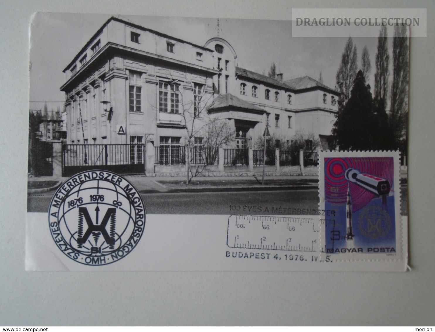 D161794   Commemorative - Maximum Card - Budapest  Mérésügyi Hivatal - Hungary -100 éves A Méter Rendszer - 1976 - Feuillets Souvenir