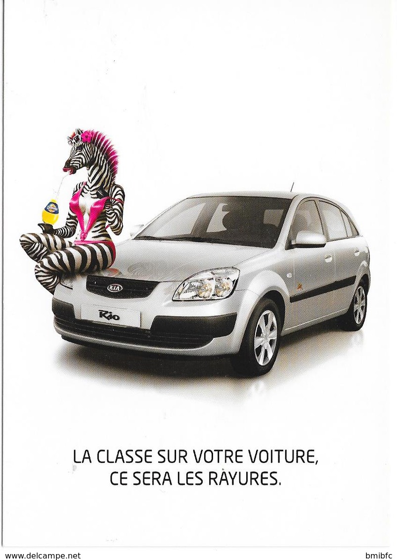 * La Classe Sur Votre Voiture Ce Sera Les Rayures   - Pub Oroangina Et VL KIA RIO  CRDI 1,5L 110 CH - Advertising