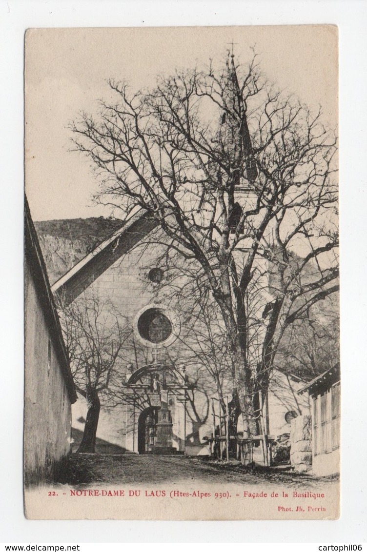 - CPA NOTRE-DAME DU LAUS (05) - Façade De La Basilique - Photo Jh. Perrin N° 22 - - Autres & Non Classés