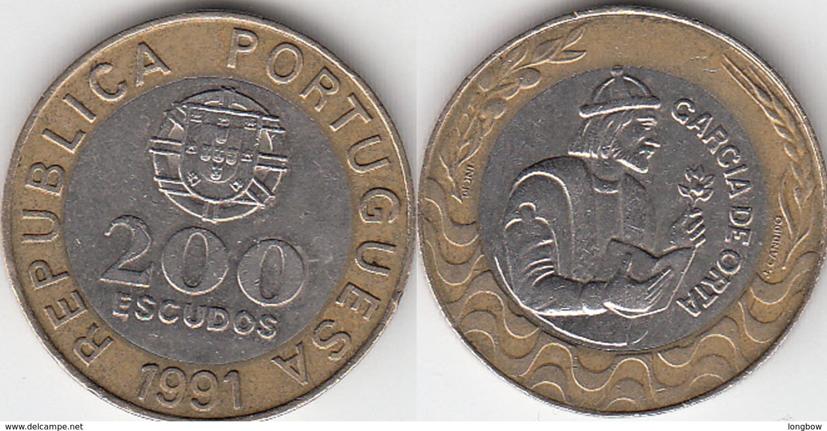 Portogallo 200 Escudos 1991 Garcia De Orta KM#655 - Used - Portogallo