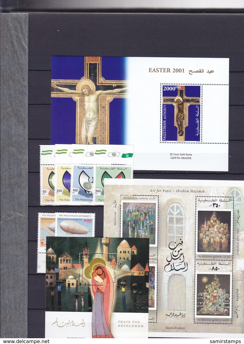 Palestine Authority-2- Collection  Between 1995 To 2.000,7 Scans,oincl.Rare Xmas Scan4 And Pope Jhon No 7 Not Listed-MNH - Palestine