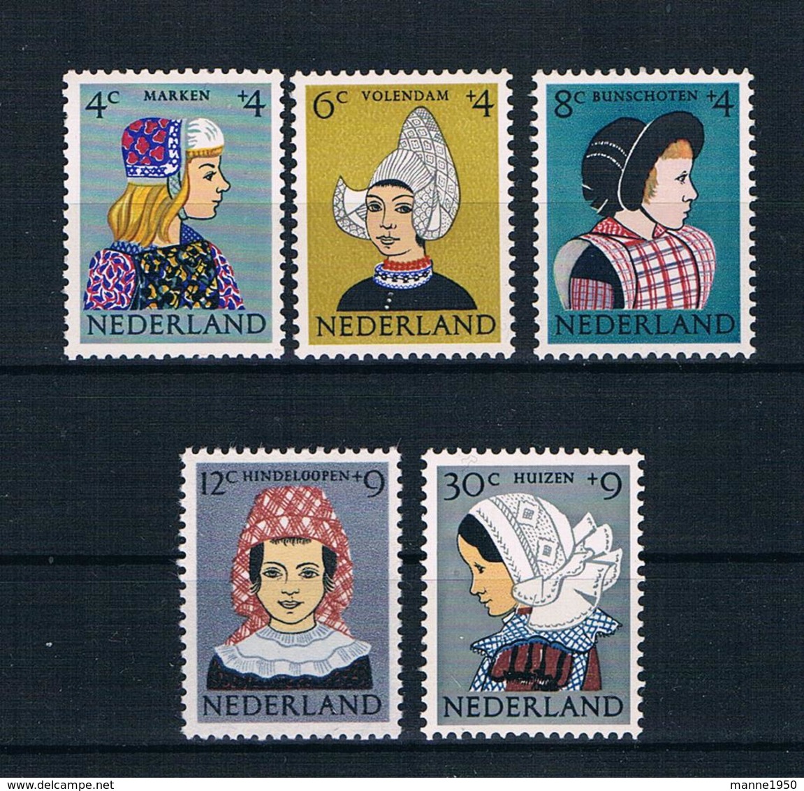 Niederlande 1960 Trachten Mi.Nr. 755/59 Kpl. Satz ** - Unused Stamps