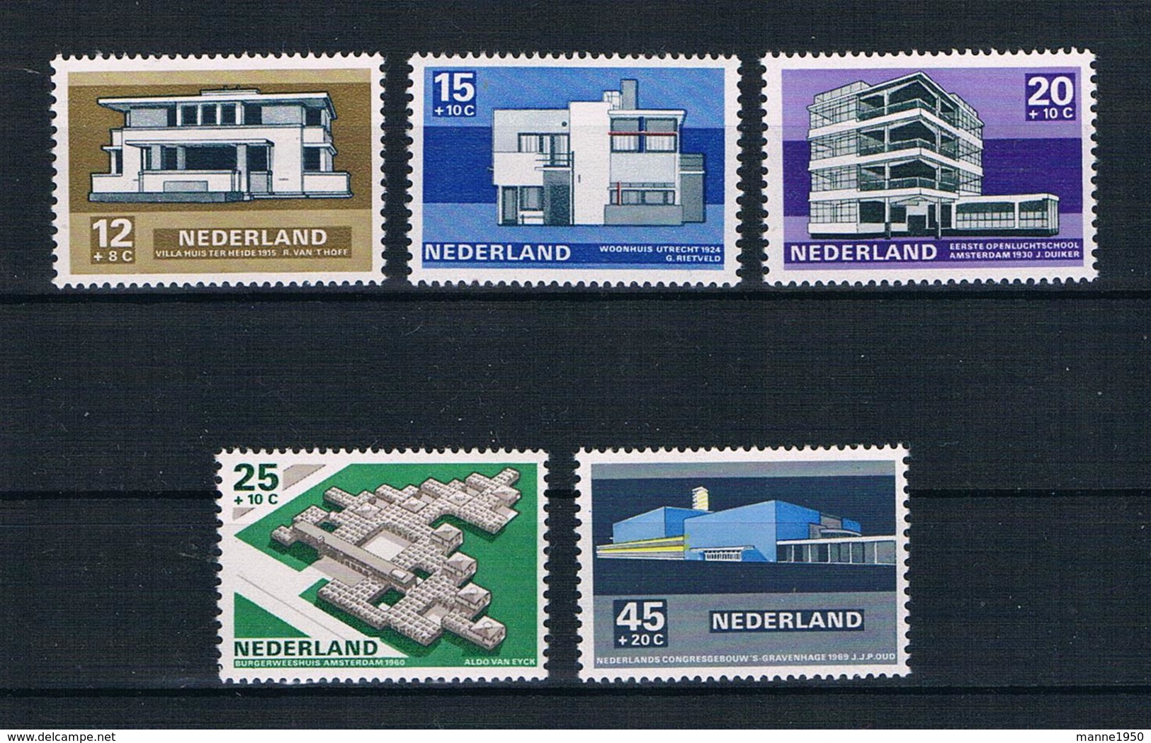 Niederlande 1969 Gebäude Mi.Nr. 915/19 Kpl. Satz ** - Ungebraucht